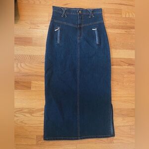 Vintage maxi denim skirt